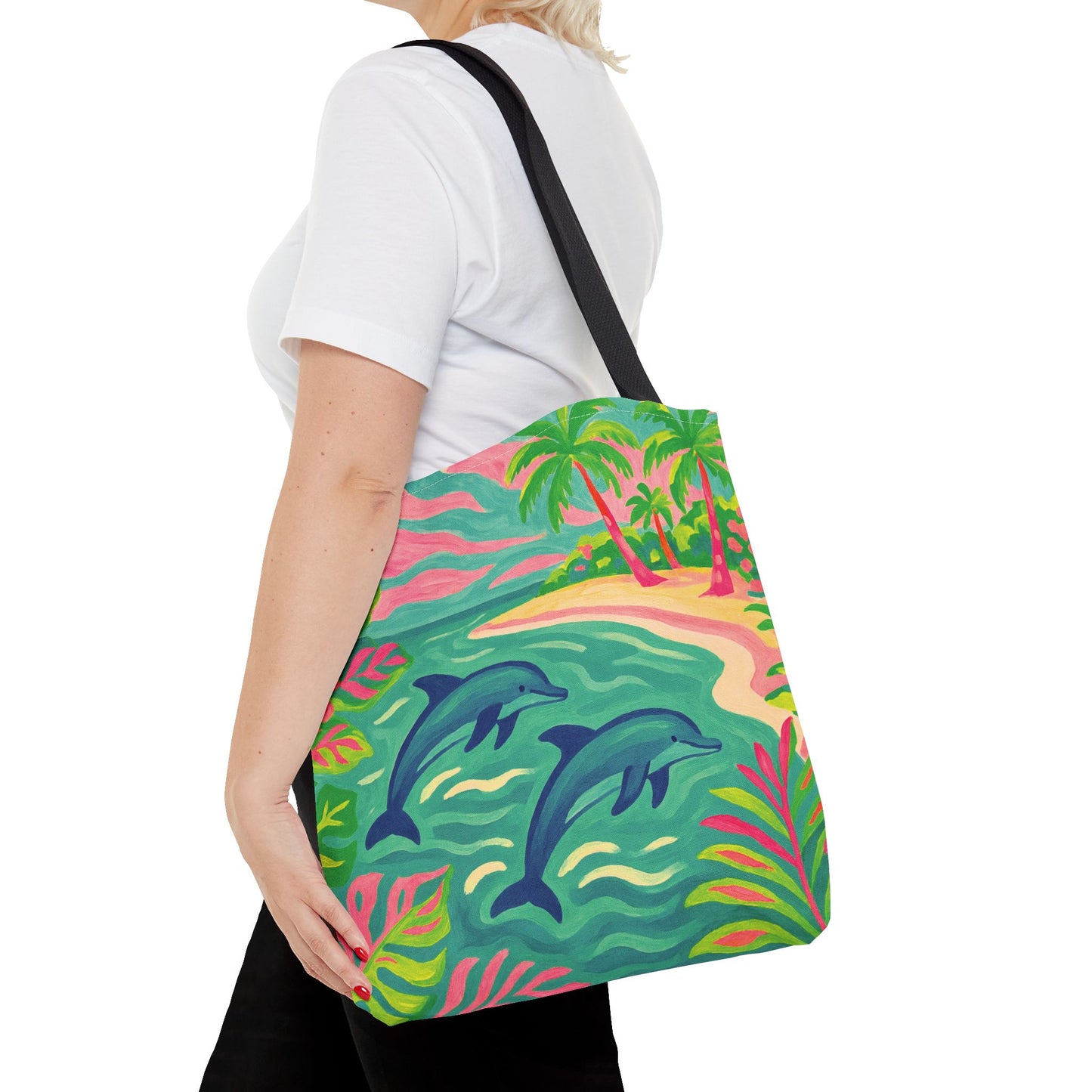Jumping Dolphins Tote Bag - 3 Sizes