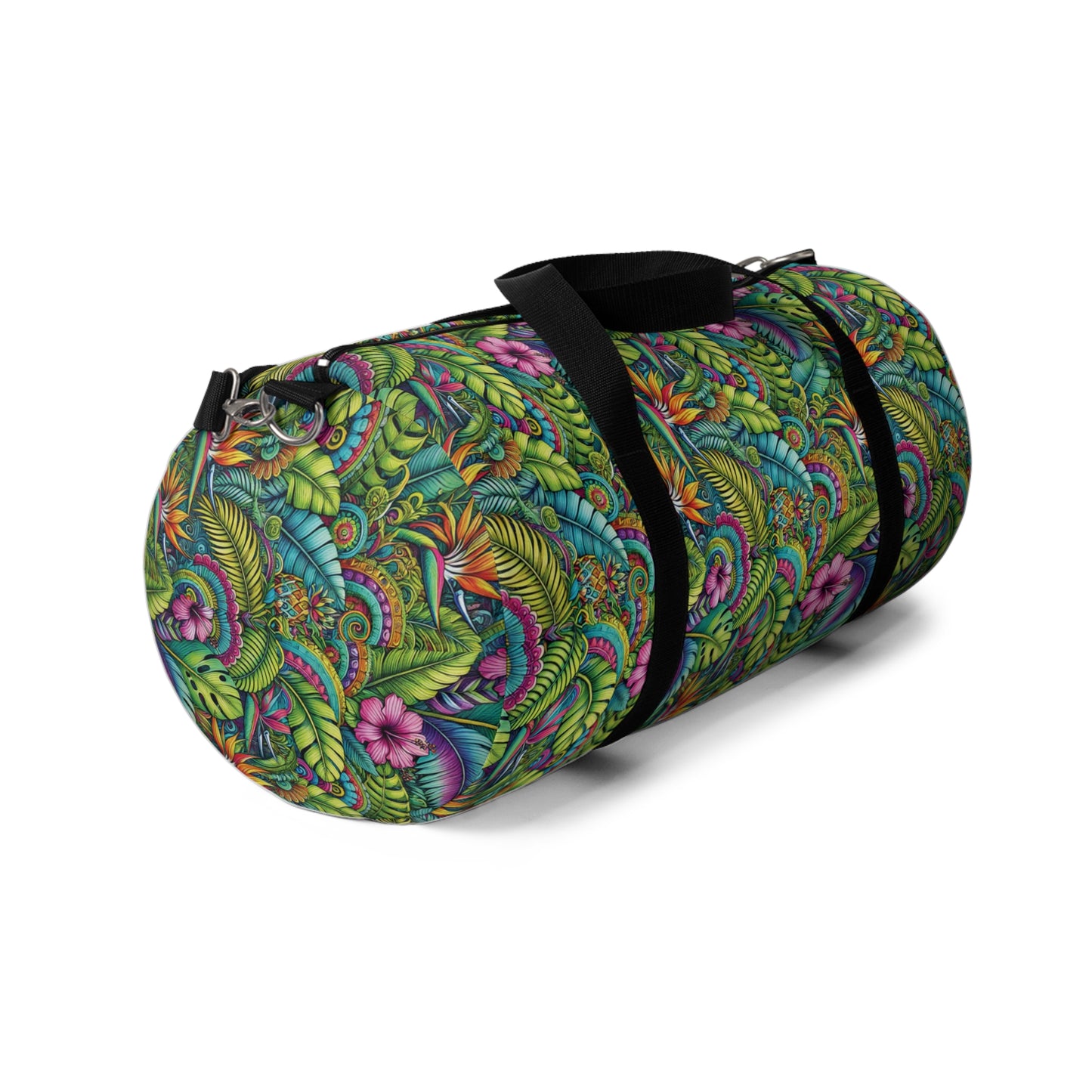 Tropical Duffel Bag - Perfect for Travel and Gym / Rainforest Blooms