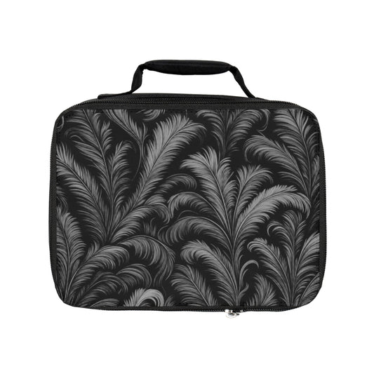 Rocco Palms/Noir Lunch Bag - Eco-Friendly Insulated Tote, Adult and Child Lunchbox / Perfect for Picnics, Beach Outings