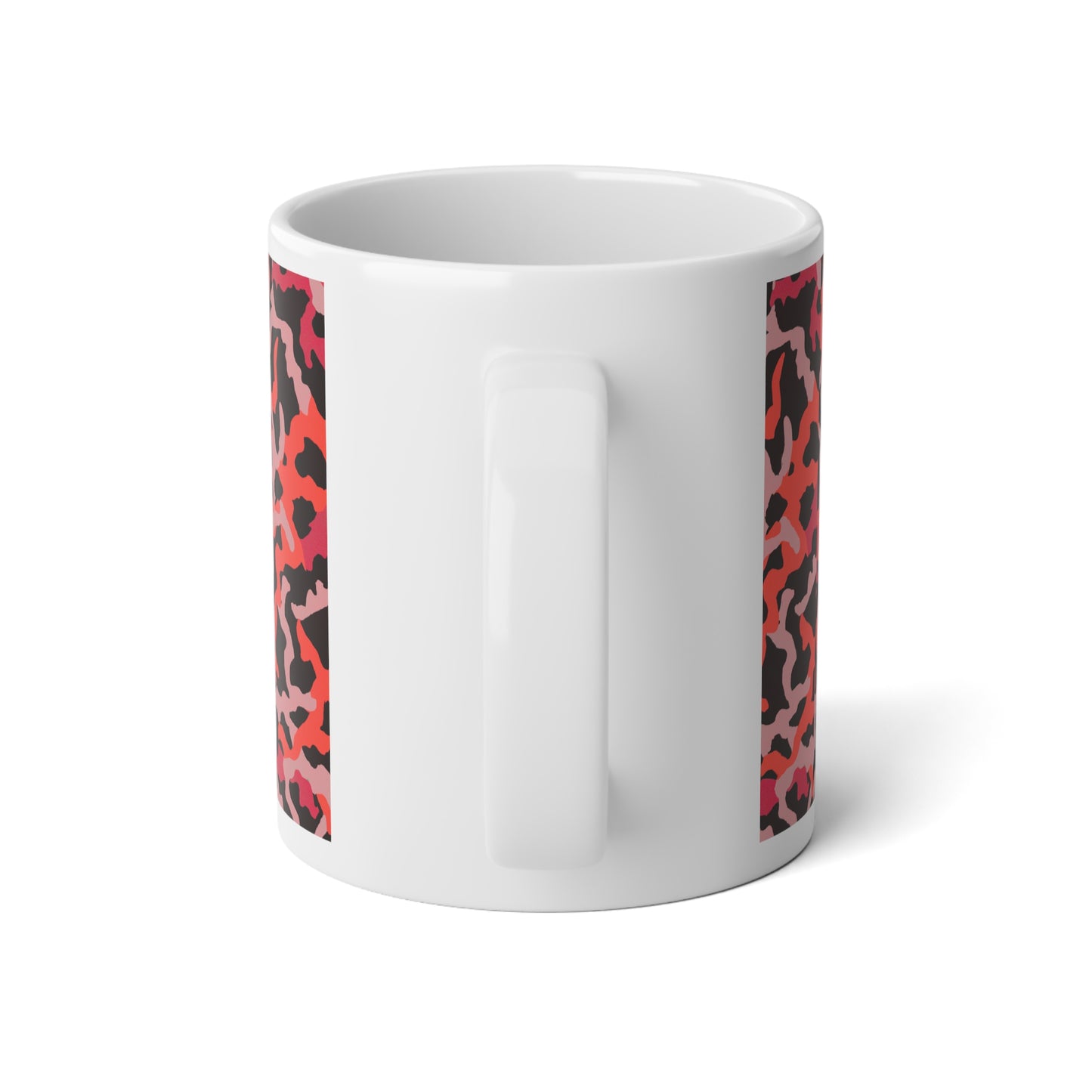 Jumbo Mug, 20oz, Coral Threads Red | Tropical Coffee Cup