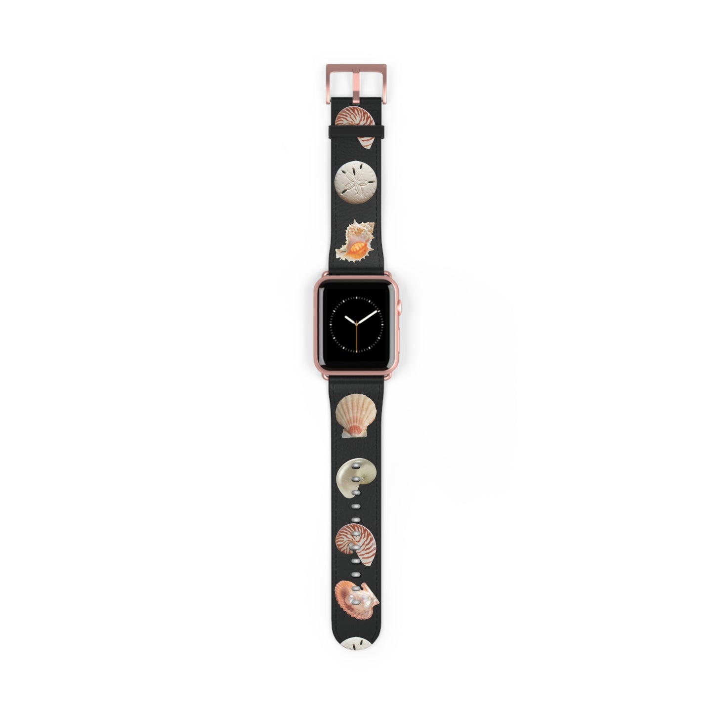 Apple Watch Band - Mixed REAL Seashells/Black