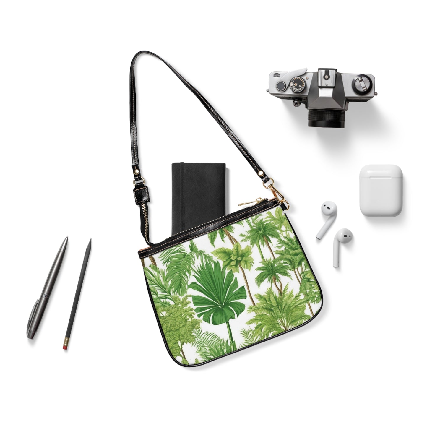 Tropical Small Shoulder Bag | Stylish Crossbody Purse / Violet's Favorite Palms