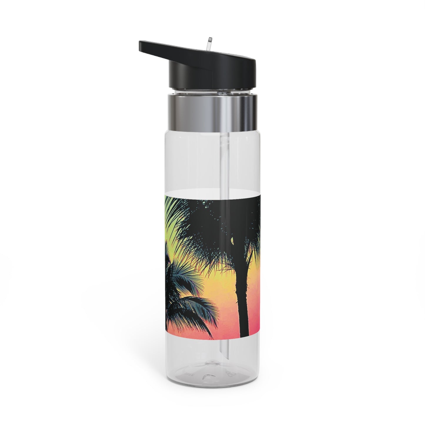 Tropical 20oz Tritan Sport Water Bottle -  Leakproof, Lightweight, BPA-Free / Palm Glow Sangria