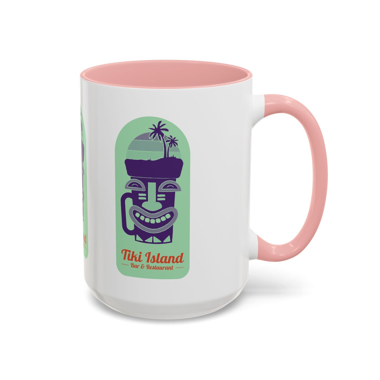 Tiki Island Accent Coffee Mug - Fun Tropical Drinkware for Beach Vibes, green