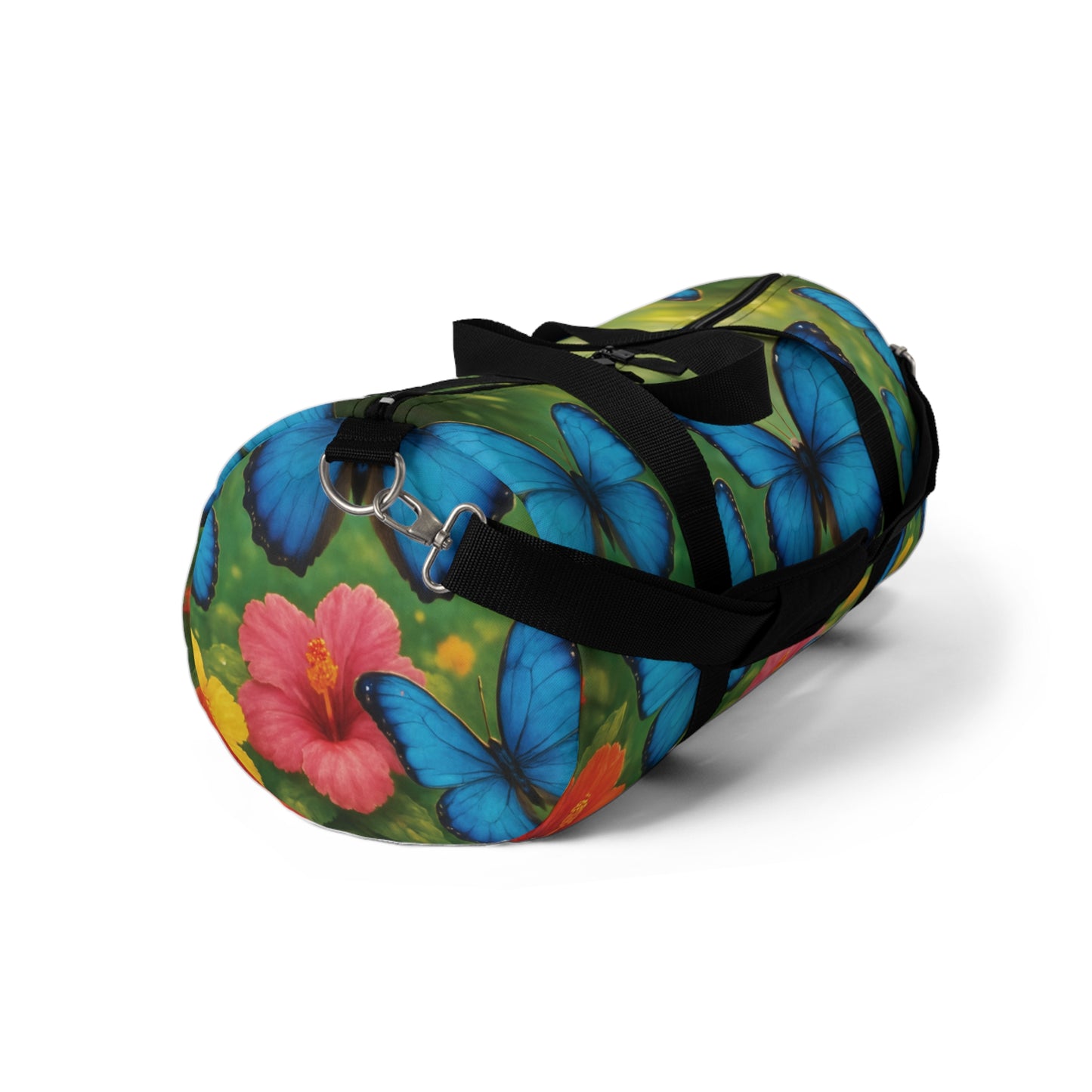 Tropical Rainforest Duffel Bag - Perfect for Travel and Gym / Morpho Butterlfy Flight