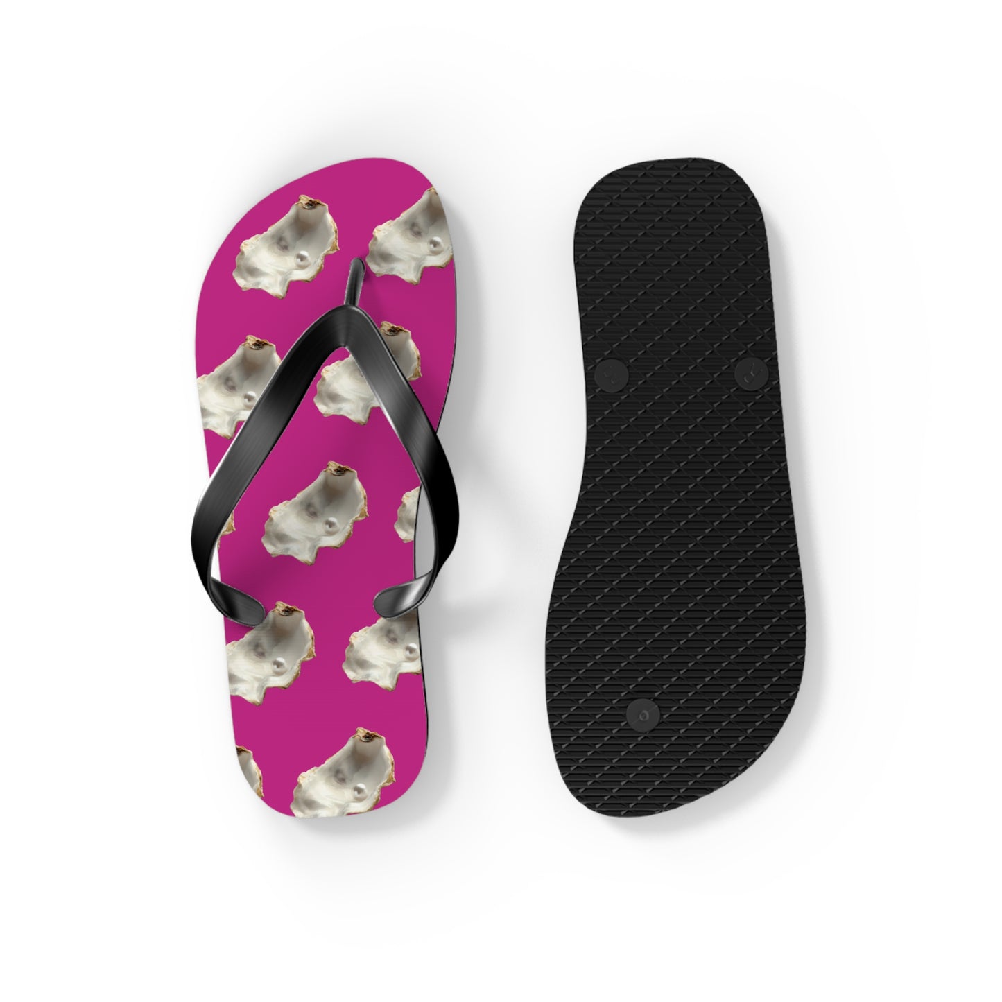 Flip Flops - White Pearl Oyster, pink