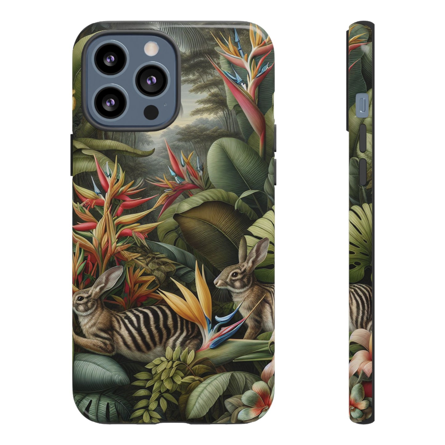 Rainforest Rabbit Outing Phone Case - Tough Cases with Summer Vibe