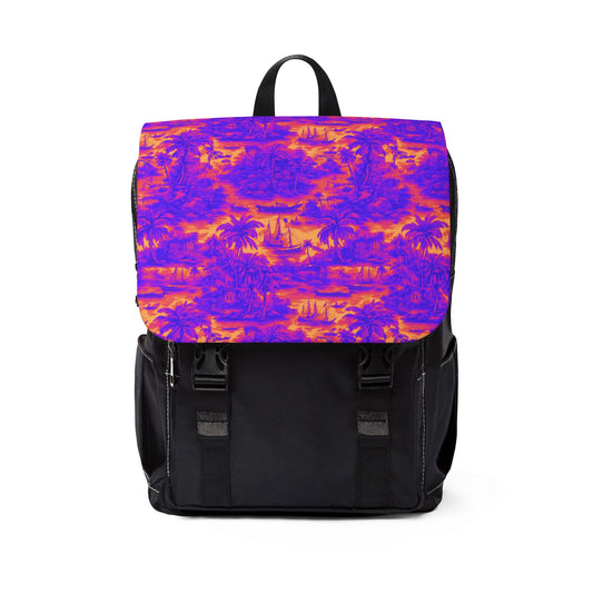 Tropical Casual Backpack - Perfect for Everyday Adventures / Crazy Cool Tropical Toile