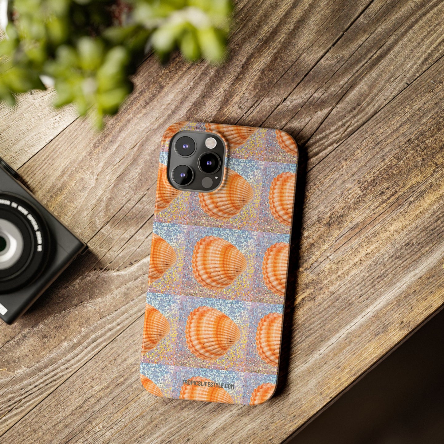 Slim Phone Cases - Disco Orange Scallop