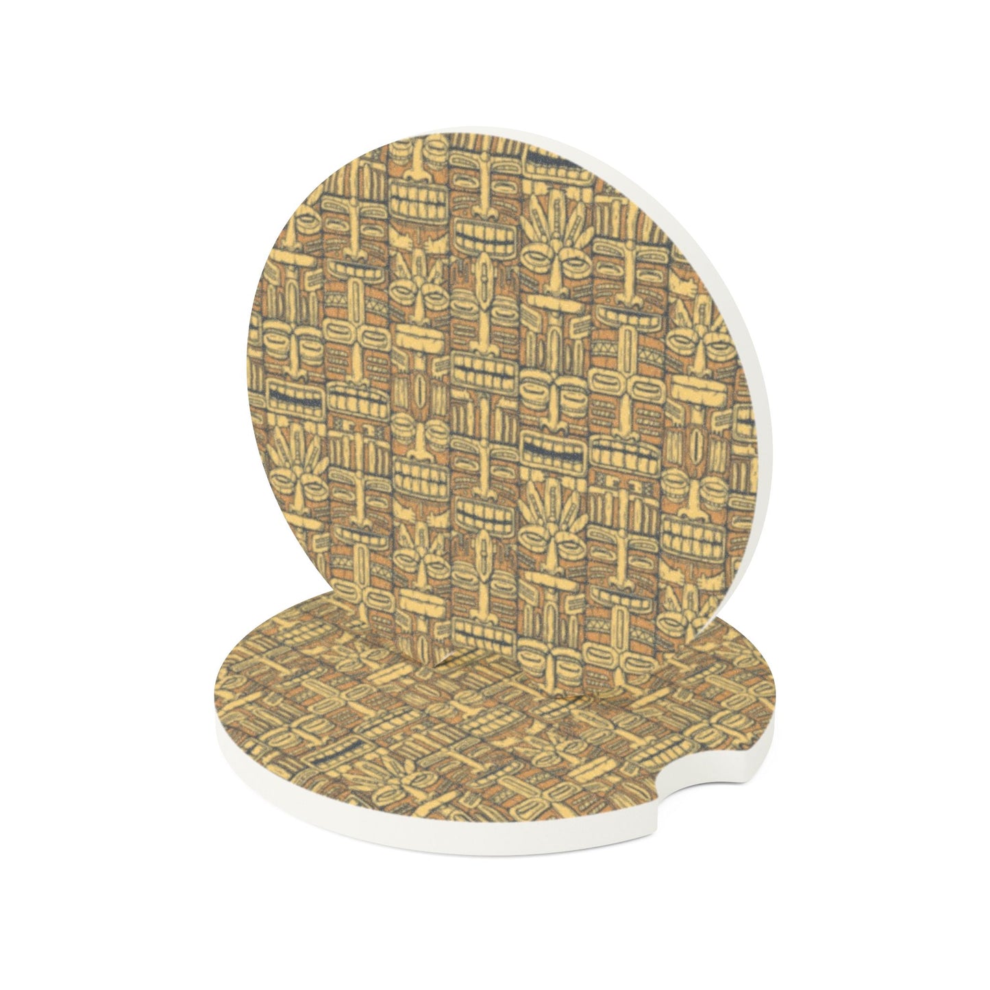 Soapstone Car Coaster - Old Tiki Totems