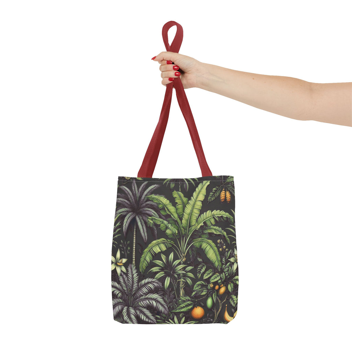 Tropical Fruit/Black Tote Bag - 3 Sizes