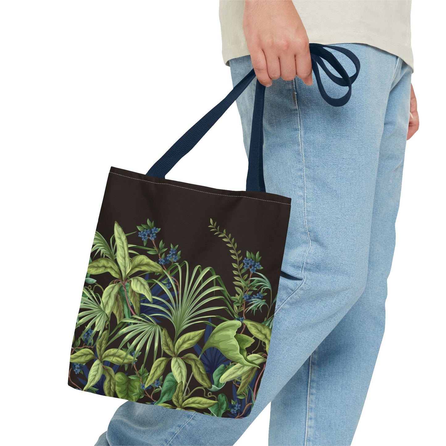 Tropical Midnight Jungle Tote Bag - 3 Sizes