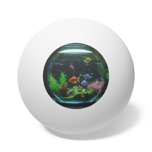 Tropical Paradise Ping Pong Balls - 6 Pack with Fish Bowl #2