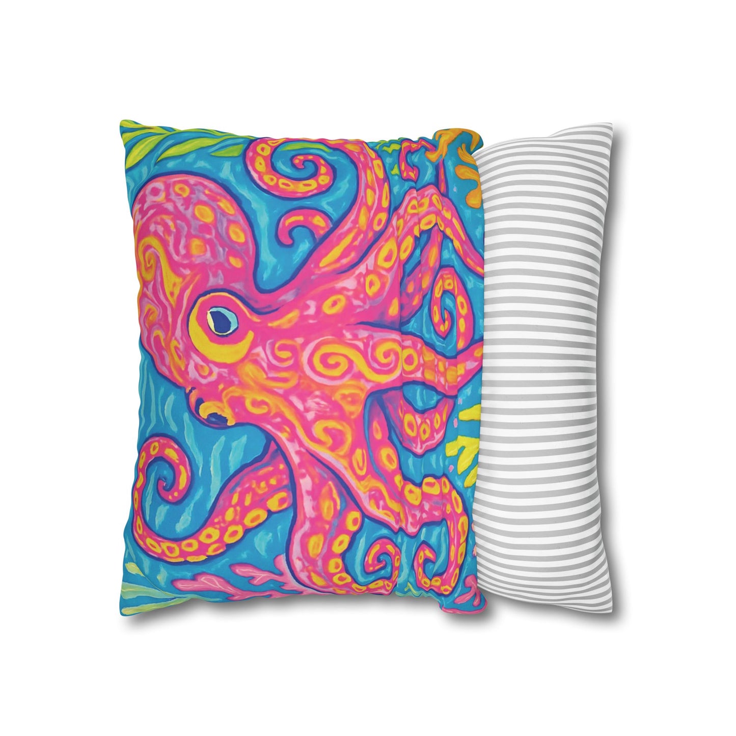 Faux Suede Square Pillowcase - Kraken Joe