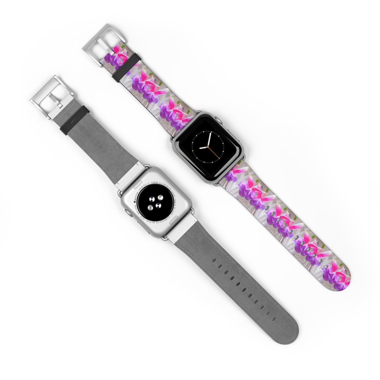 Apple Watch Band - Two Pink Fuchsias / Gothic