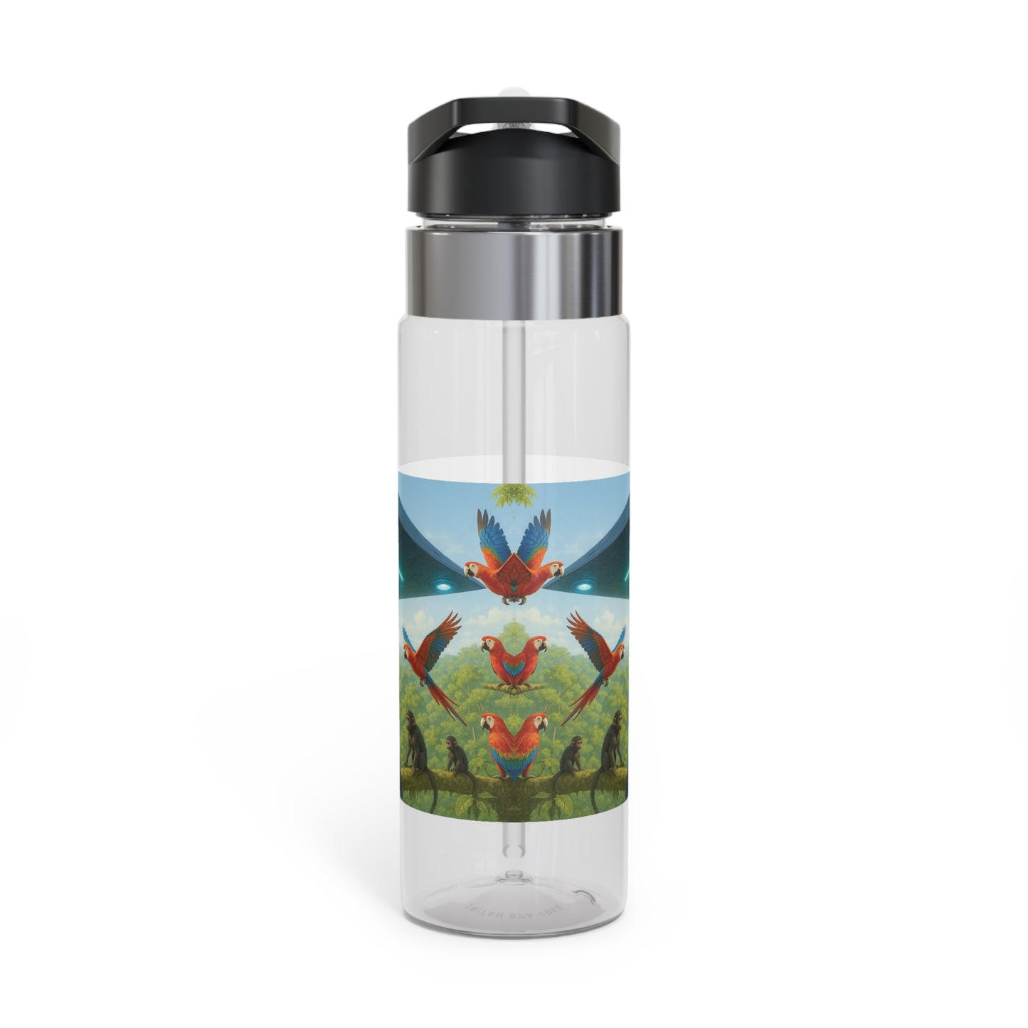 Tropical 20oz Tritan Sport Water Bottle -  Leakproof, Lightweight, BPA-Free / UFO and Macaws