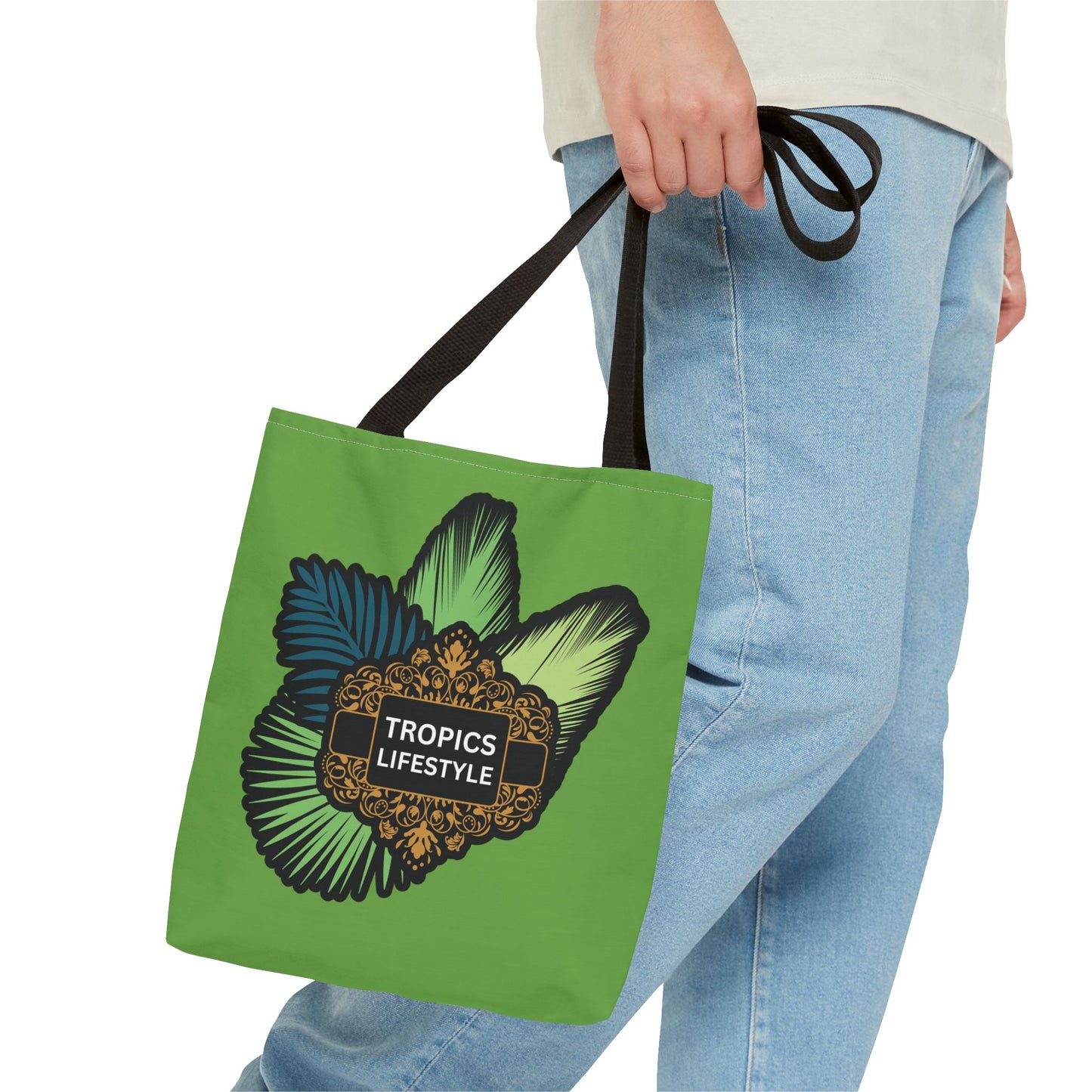 Elegant Tropics Lifestyle Logo Tote Bag - 3 Sizes, Green