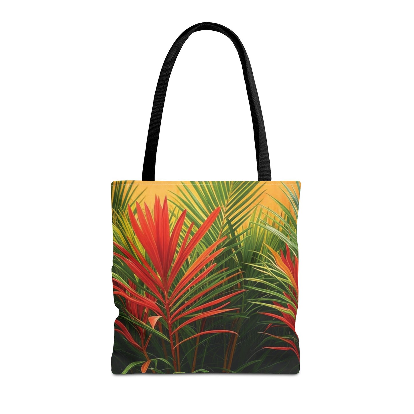 Red Flame Palm Tote Bag - 3 Sizes