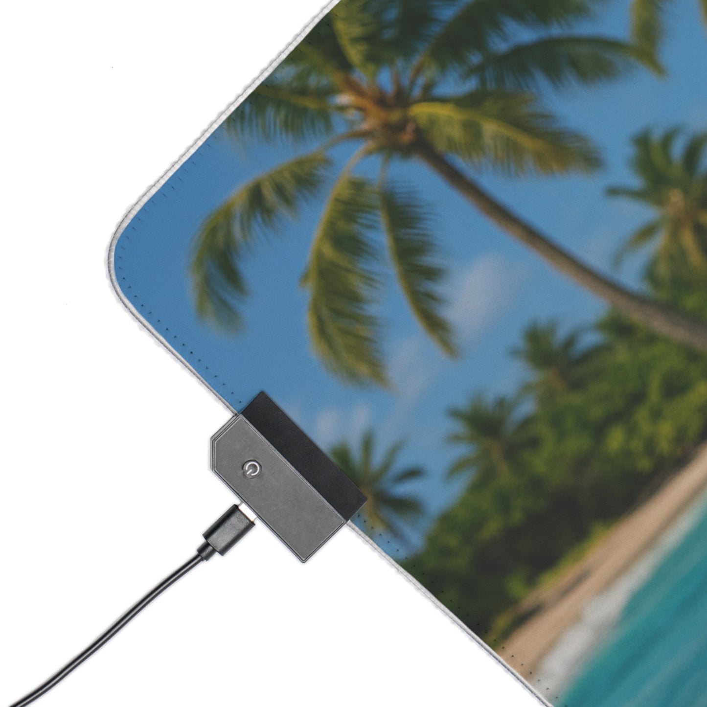 LED Gaming Mouse Pad With Vibrant RGB Lighting, 4 Sizes / Puppy Ariel the Dog Surfer