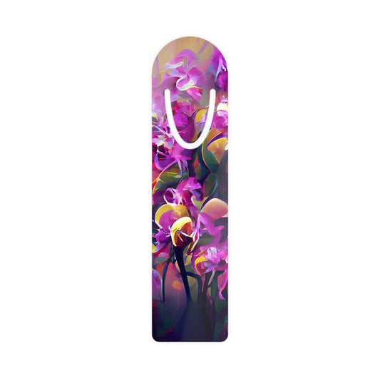 Bookmark - Aluminum, Tropical Fuchsia Orchids