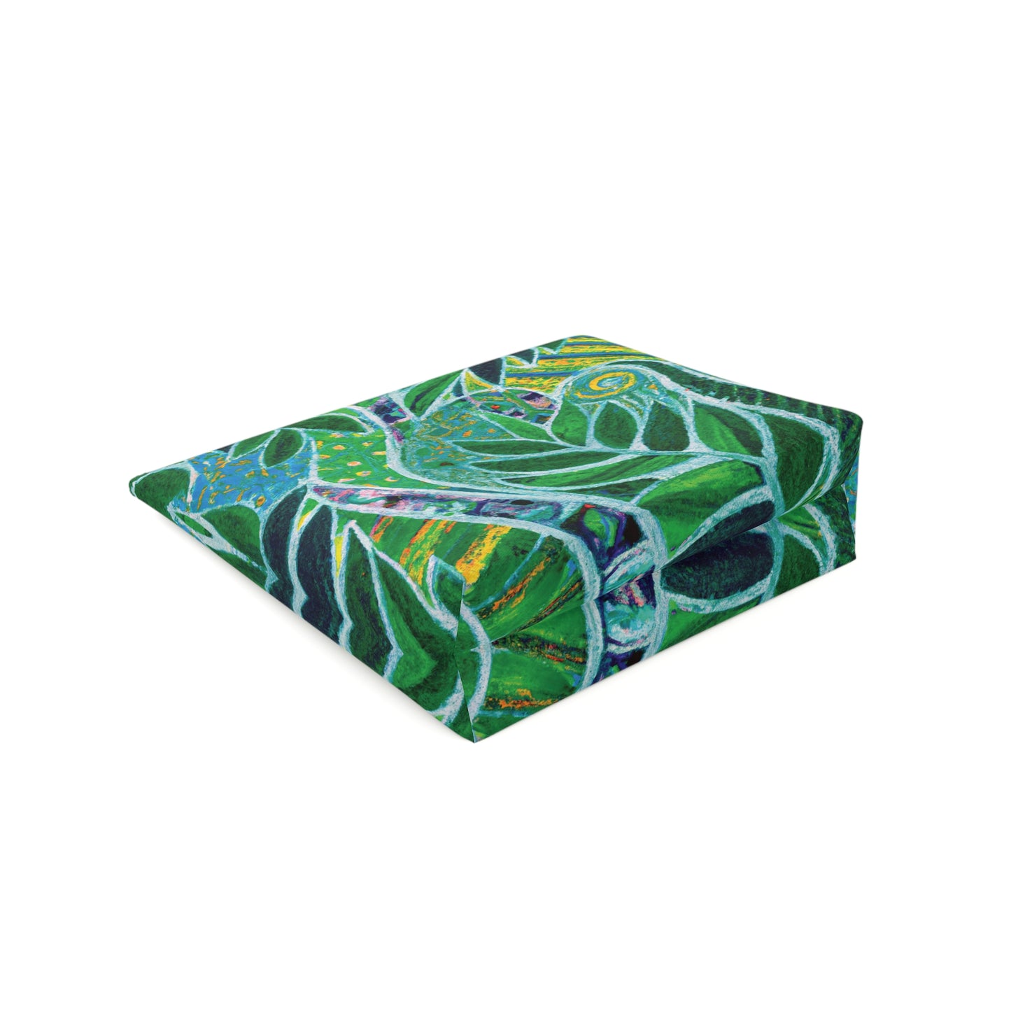 Tropical Cotton Cosmetic Bag, Makeup Pouch, 5 Sizes / Amazon Whimsy, Green