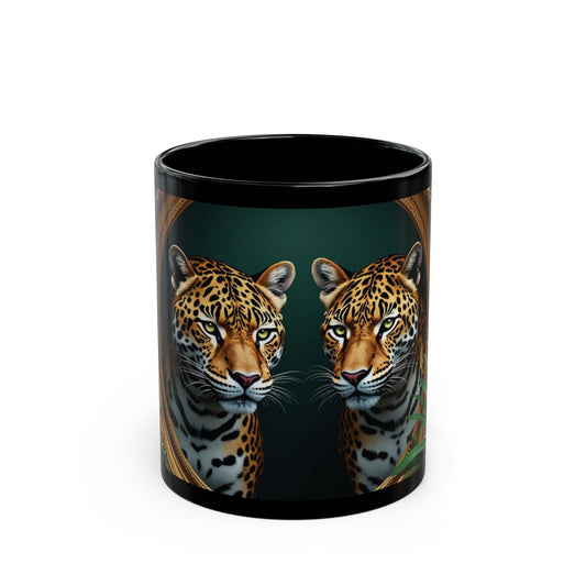 Black Coffee Mug - Framed Jaguars