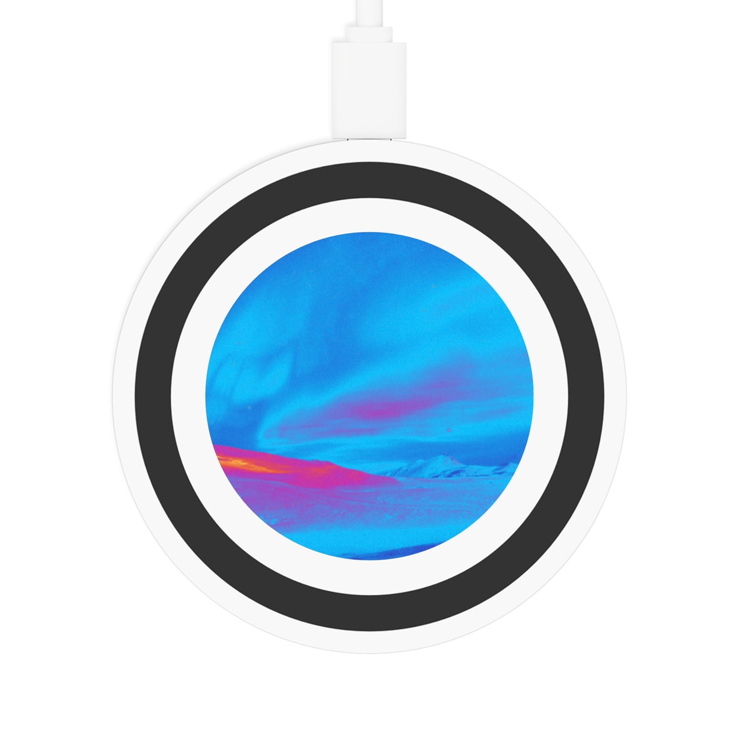 Quake Wireless Charging Pad - Cold Ocean Lights, Turquoise