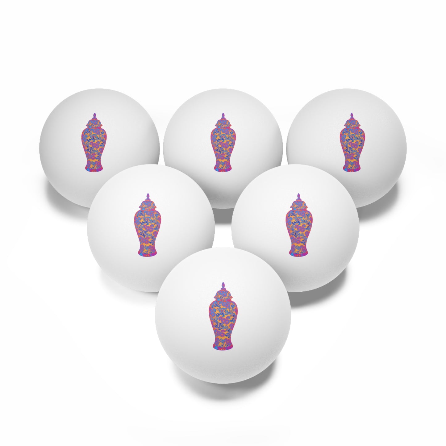 Tropical Paradise Ping Pong Balls - 6 Pack with Tropical Heatwave Ginger Jar