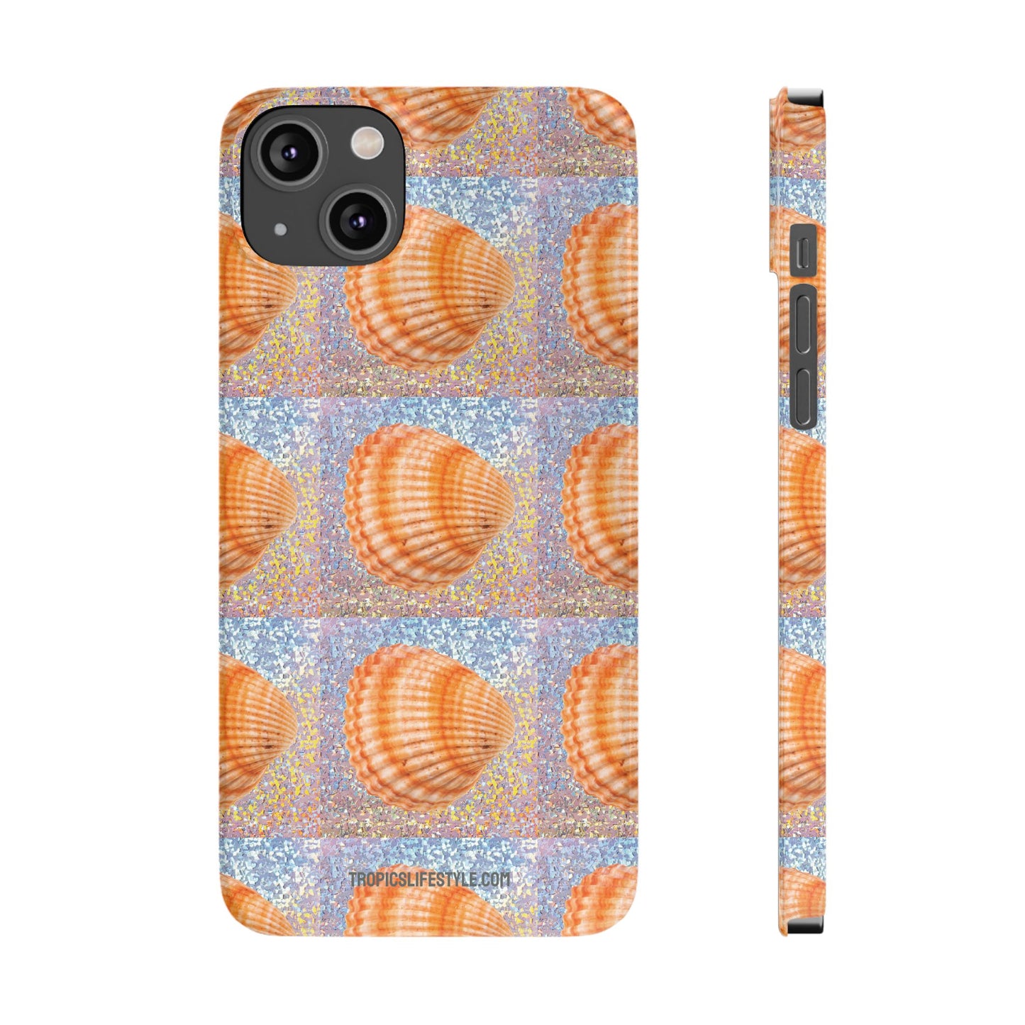 Slim Phone Cases - Disco Orange Scallop