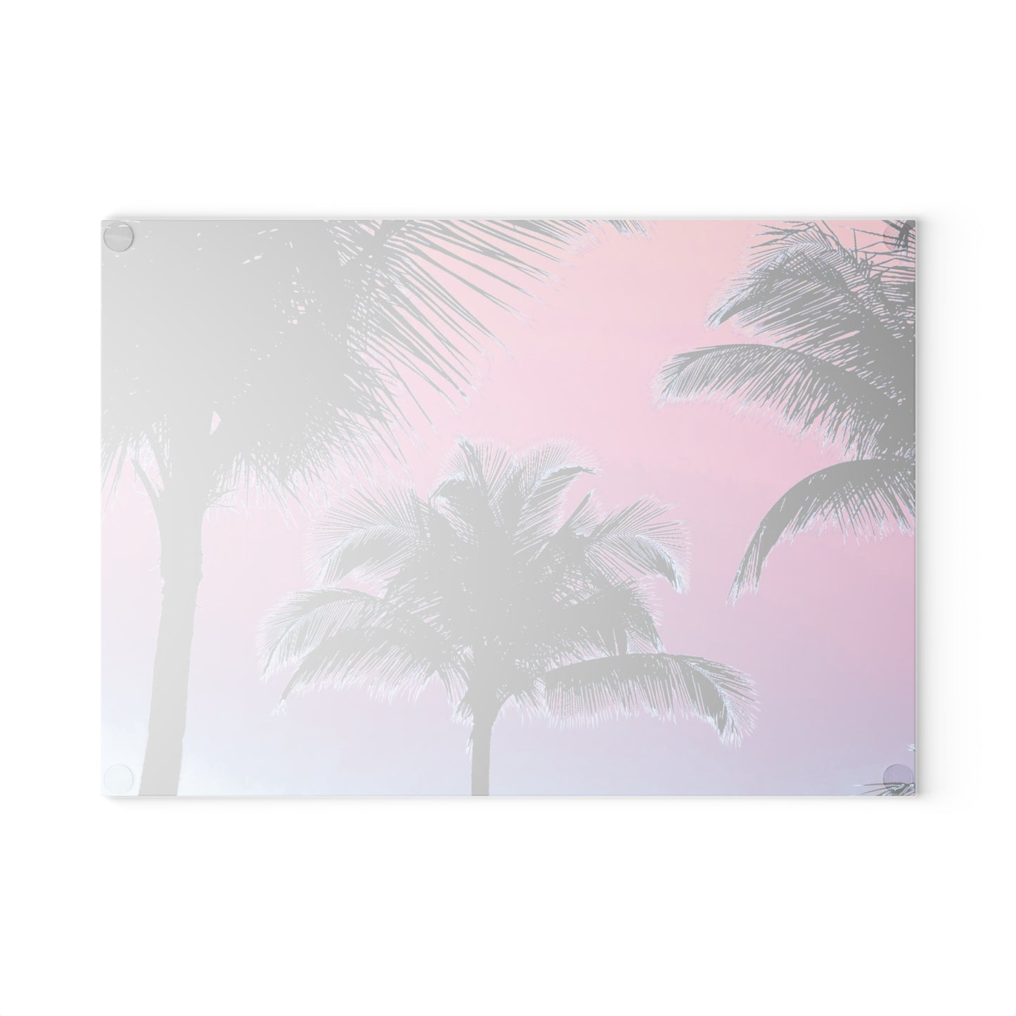 Glass Cutting Board, 2 sizes - Palm Glow/Pastels