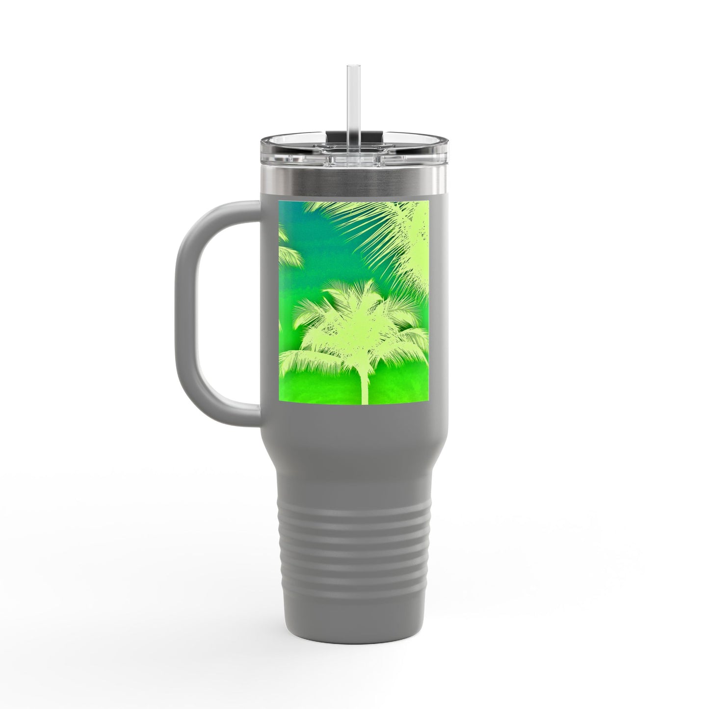 Insulated Travel Mug, 40oz / Palm Glow Green - Perfect for Outdoor Adventures