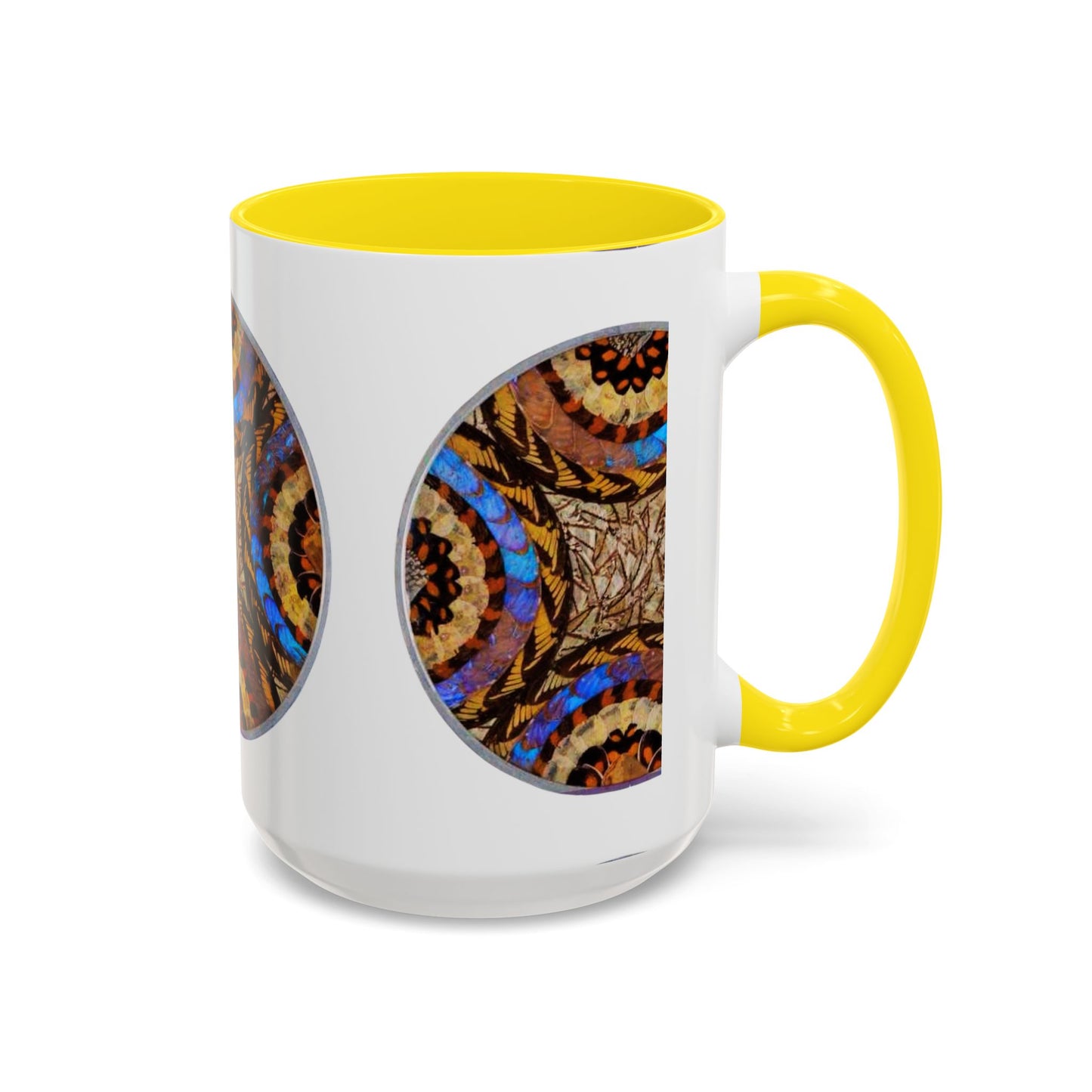 Accent Coffee Mug (11, 15oz), 8 Colors - Real Butterfly Wings Plate #3