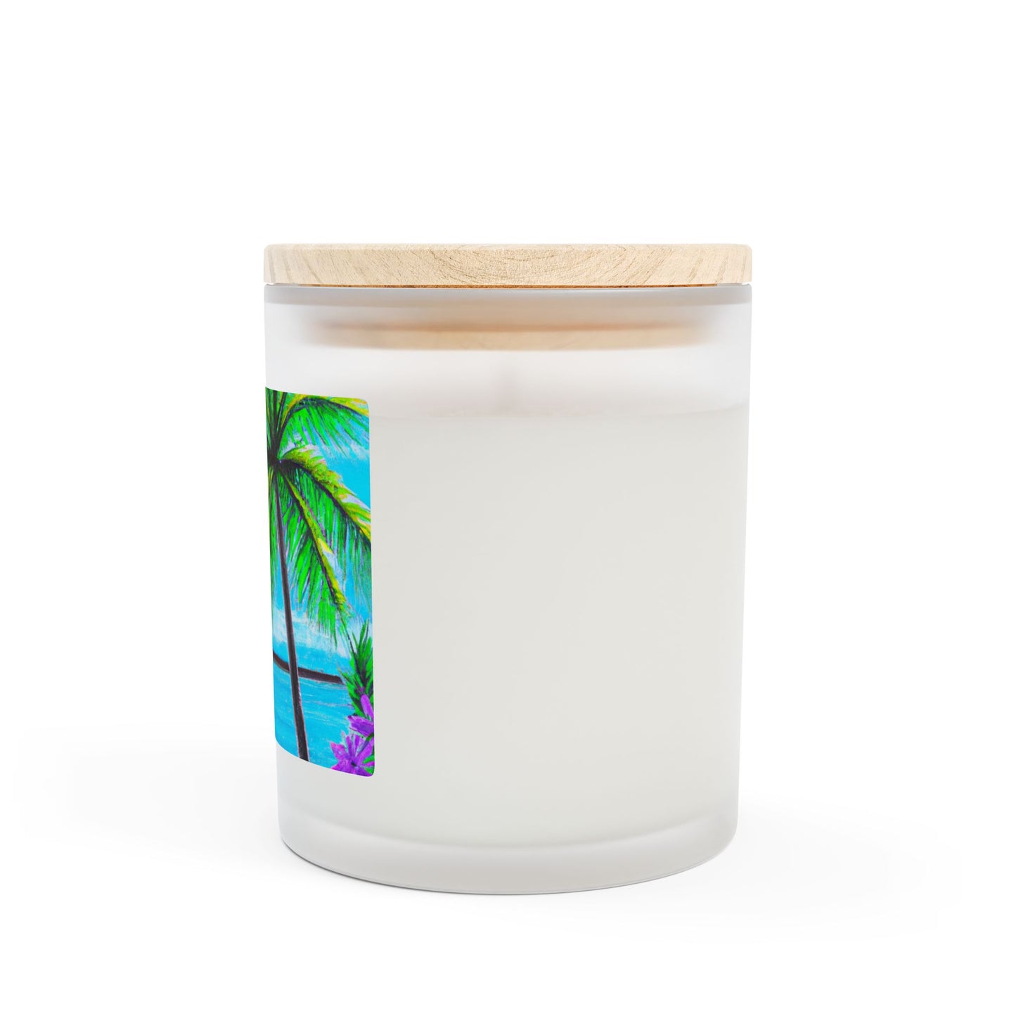 Frosted Glass Candle, 11oz, Calm Beach