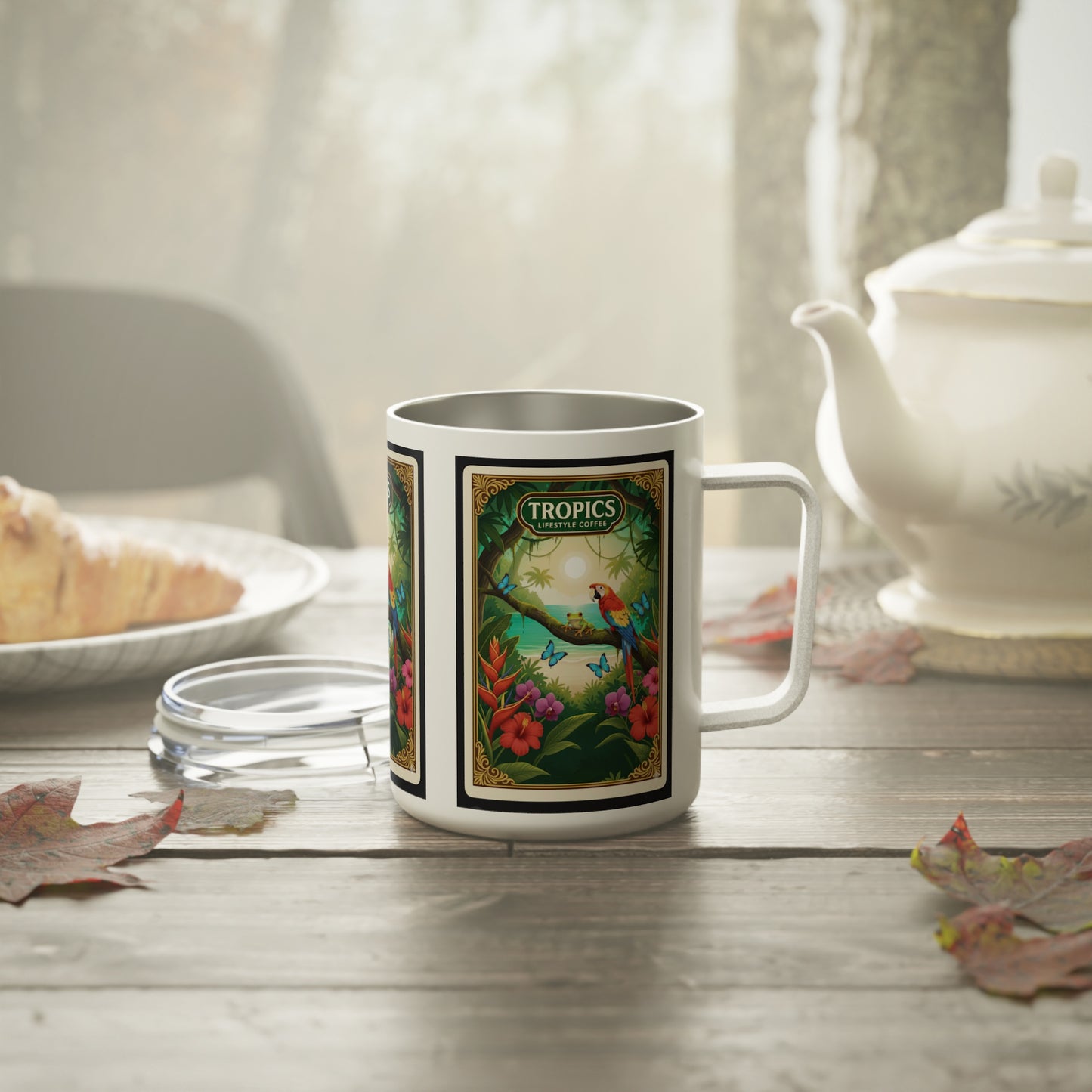 Copy of Tropical Insulated Coffee Mug, 10oz / Tropical Beach Logo