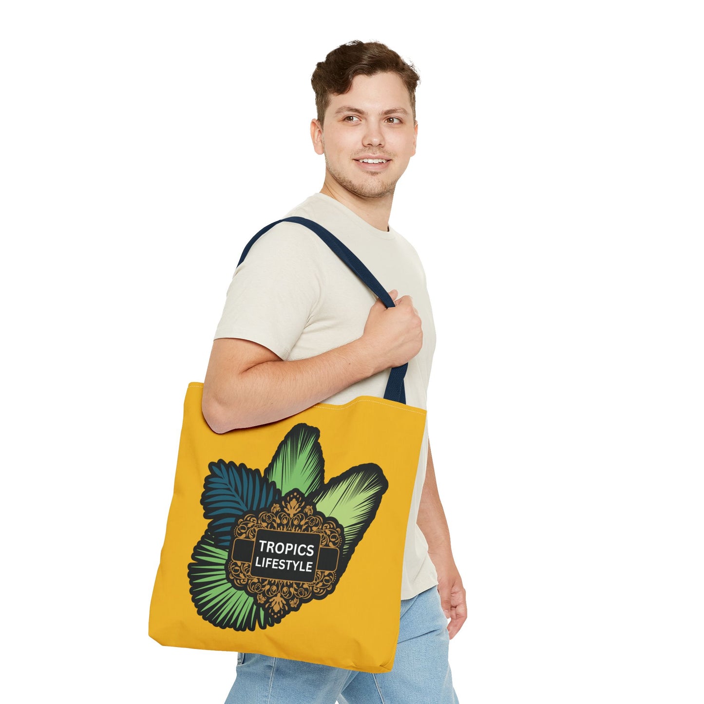 Elegant Tropics Lifestyle Logo Tote Bag - 3 Sizes, Yellow