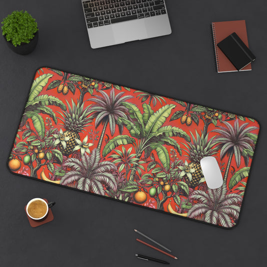 Tropical Mouse Pad/Desk Mat, 3 Sizes - Perfect for Home Office / Tropical Fruit, Red