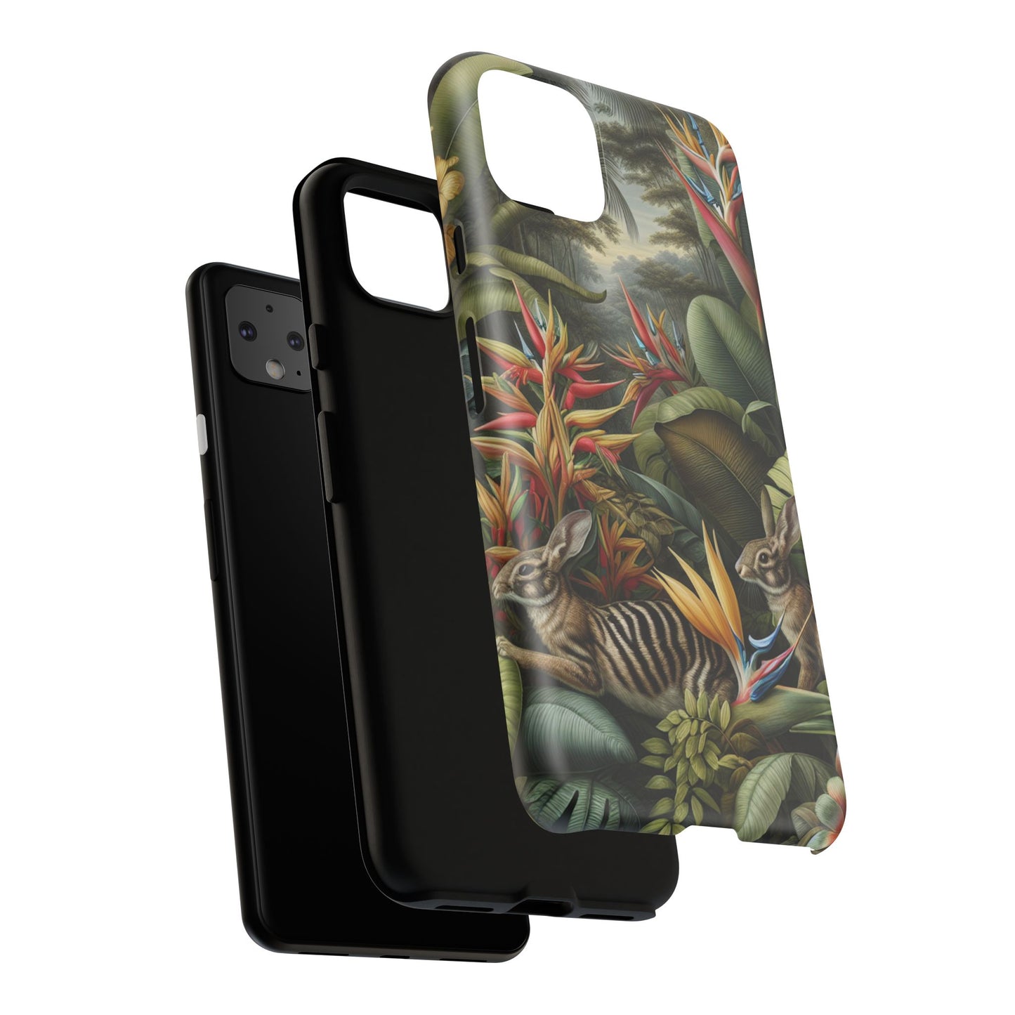 Rainforest Rabbit Outing Phone Case - Tough Cases with Summer Vibe