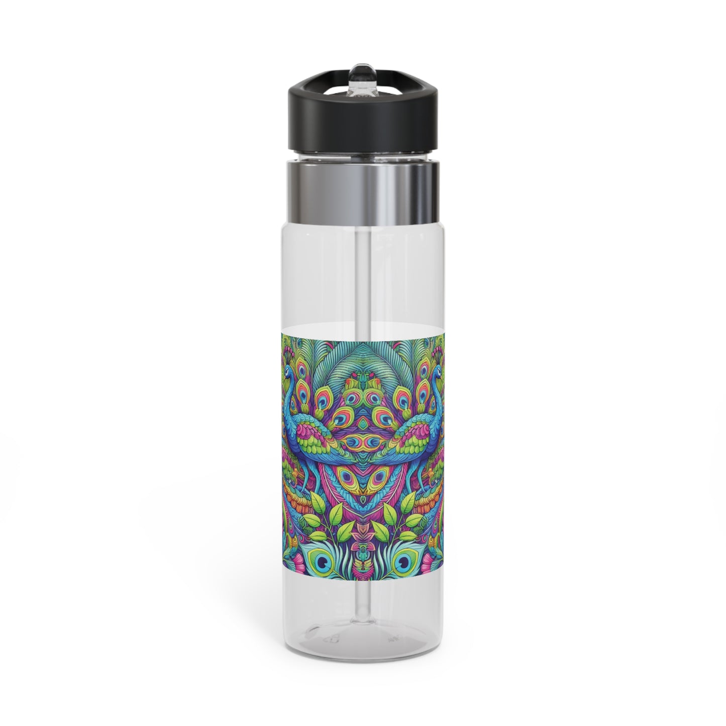 Tropical 20oz Tritan Sport Water Bottle -  Leakproof, Lightweight, BPA-Free / Peacock Prism