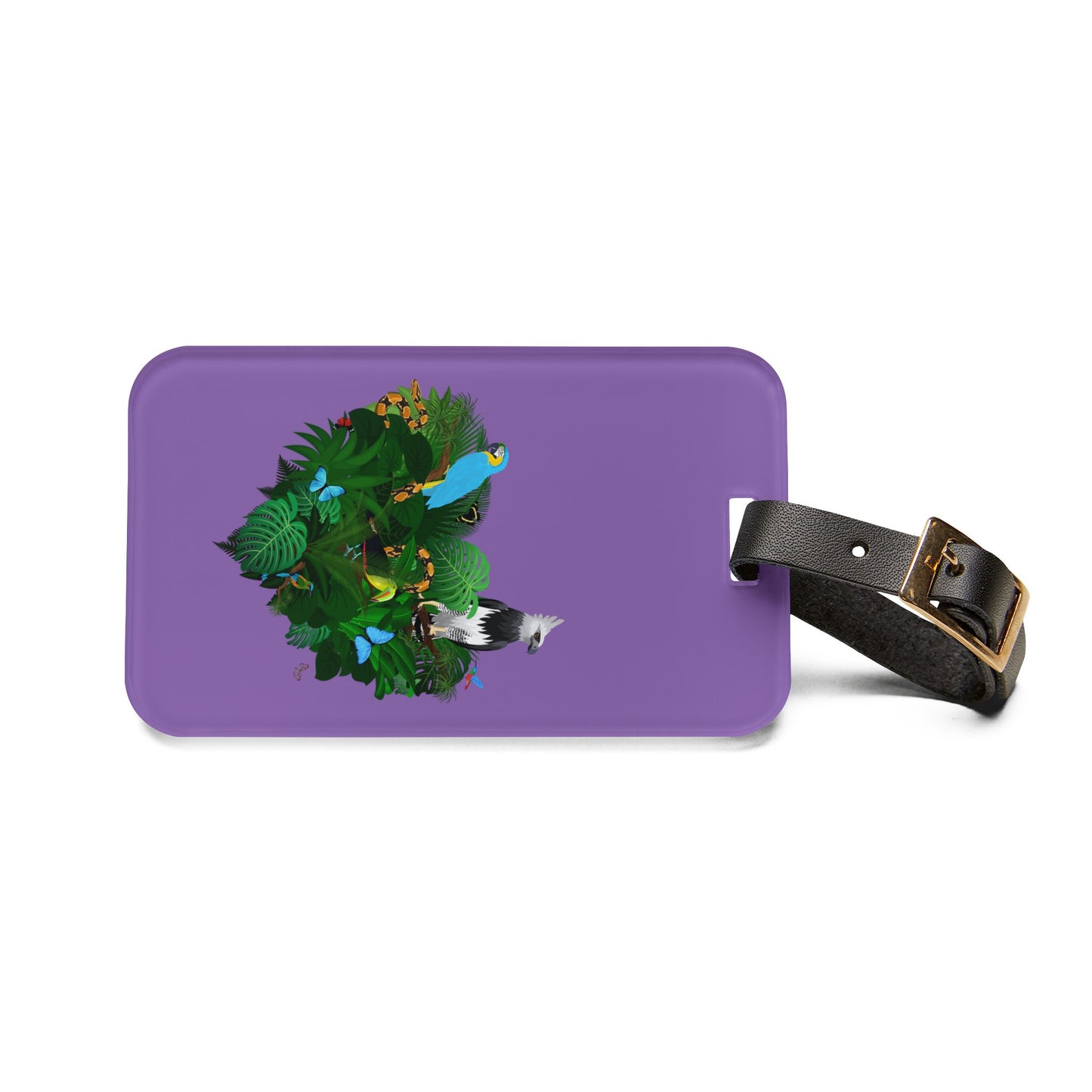 Luggage Tag - Rainforest Love, Lt. Purple