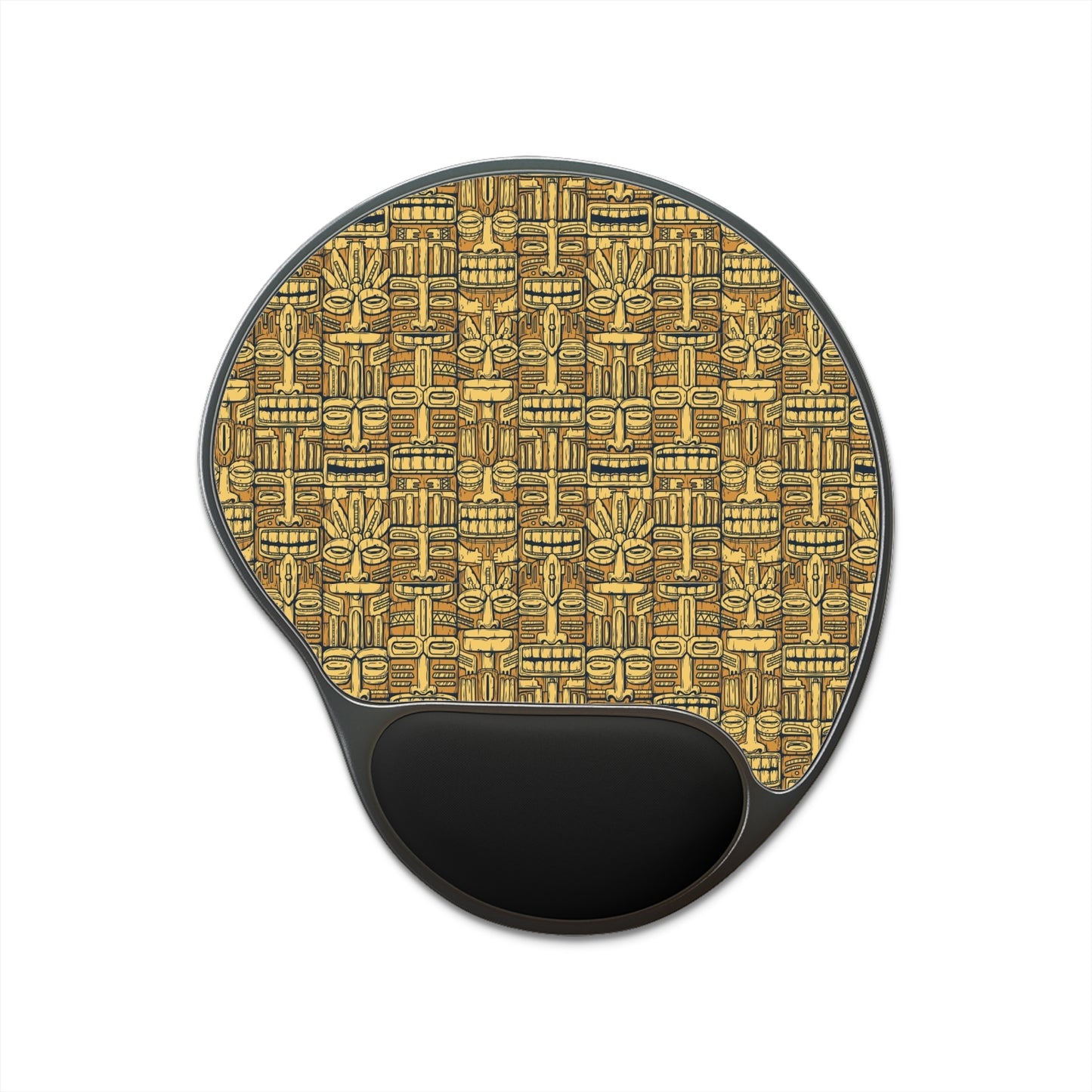 Mouse Pad With Wrist Rest - Old Tiki Totems