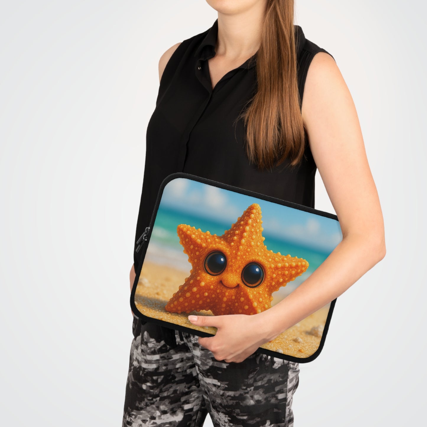 Tropical Laptop Sleeve, 5 Sizes - Perfect for Beach Lovers & Students / Baby Starfish