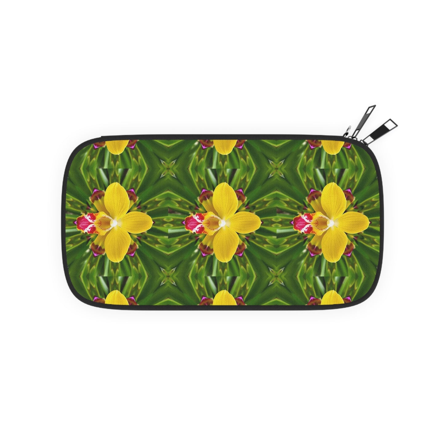 Passport Wallet - Yellow Orchid Kaleidoscope