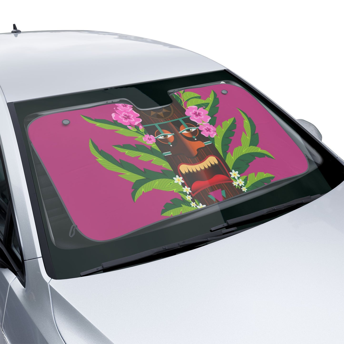 Tropical Car Sun Shades / Tiki Boss Nani, Pink