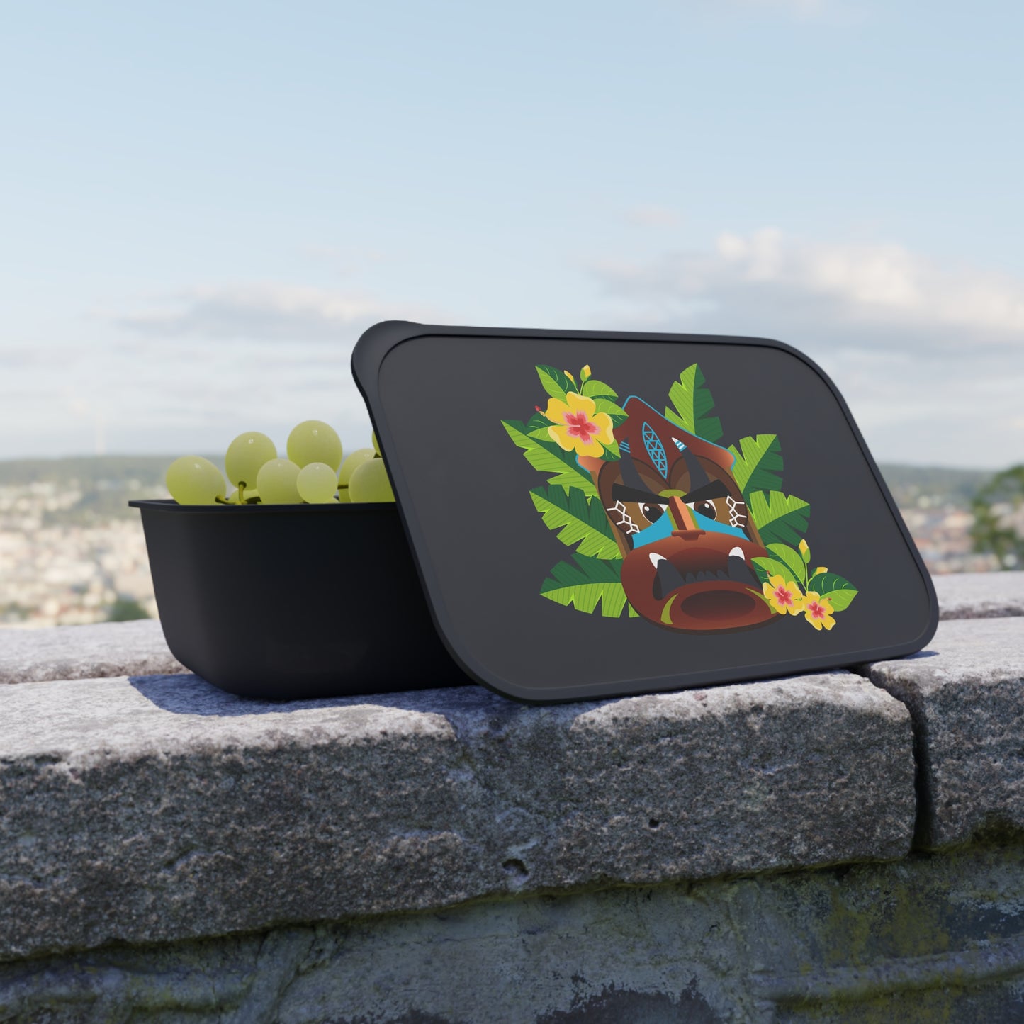 Bento Box with Utensils - Tiki Boss Kimo