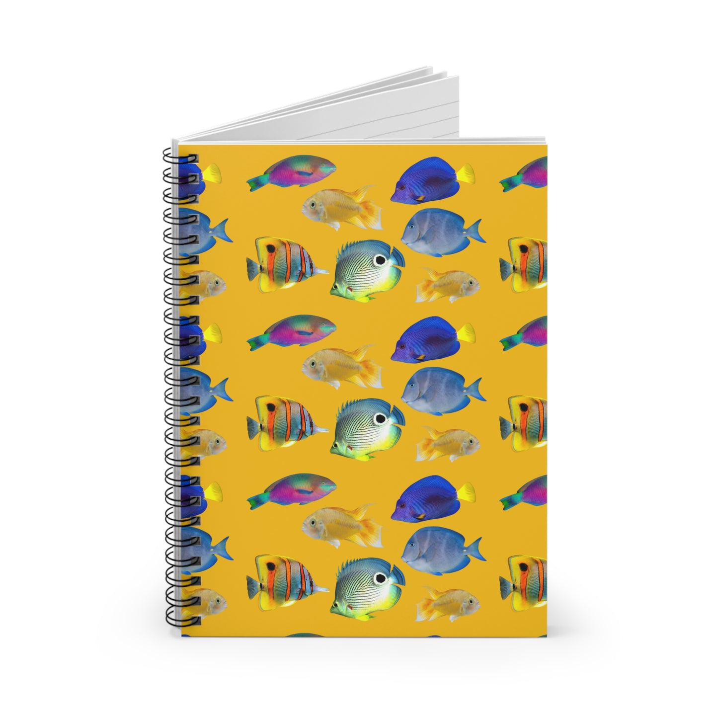Spiral Notebook - Tropical Fish, Yellow