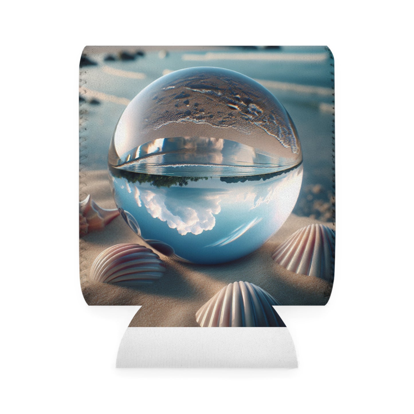 Beach Illusion Ball Cooler Sleeve - Perfect for Outdoor Picnics