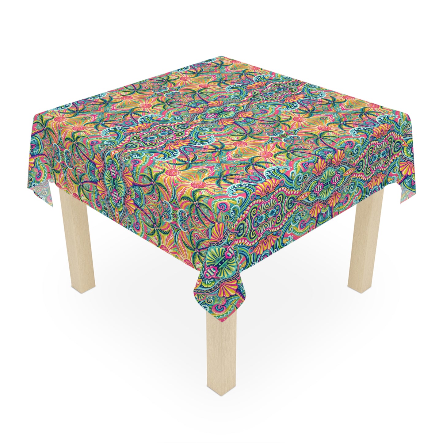 Kaleido Bay Square Tablecloth, 55" x 55"