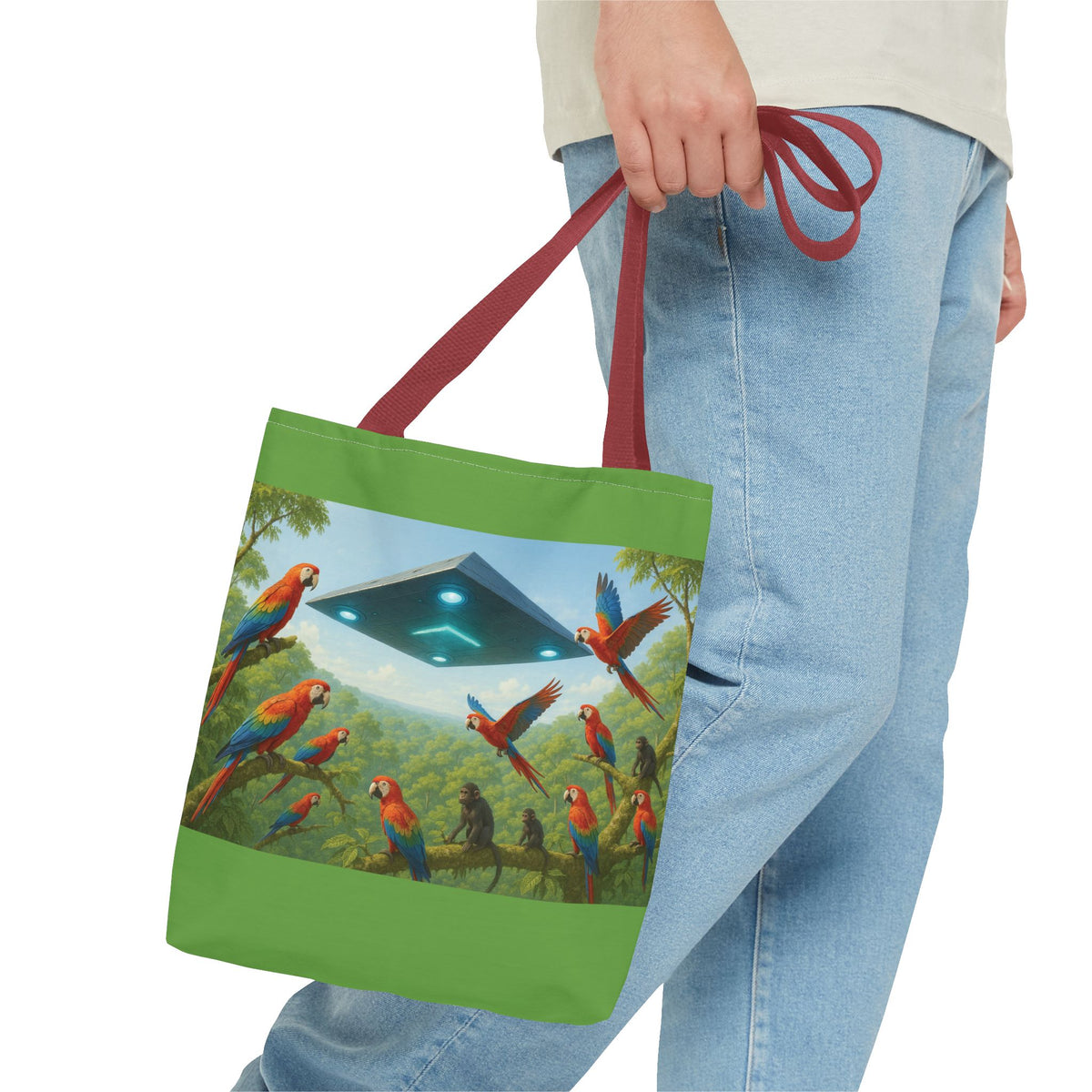 UFO and Macaws Tote Bag - 3 Sizes