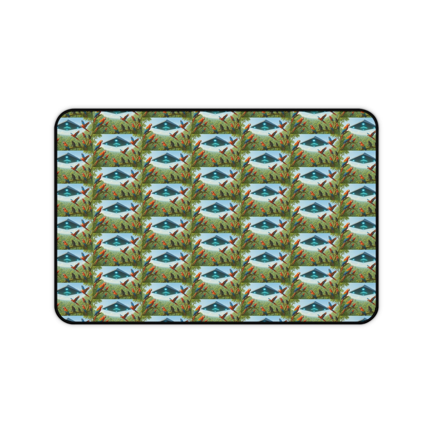 Tropical Mouse Pad/Desk Mat, 3 Sizes - Perfect for Home Office / Macaws and UFO