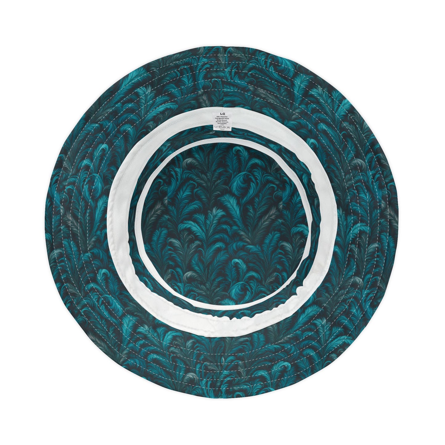 Tropical Polyester Bucket Hat, 2 Sizes - Rocco Turquoise